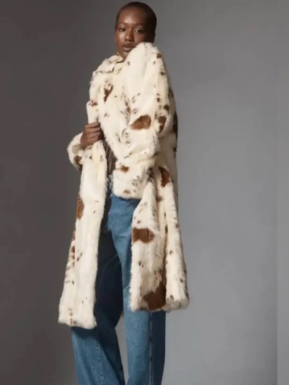 Maeve Anthropologie Medium M Grand Glam faux fur coat - Picture 4 of 8